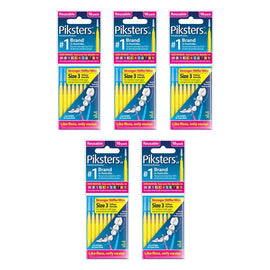Piksters Interdental Brush Yellow Size 3 10 Pack Bundle of 5