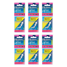 Piksters Interdental Brush Yellow Size 3 10 Pack Bundle of 6