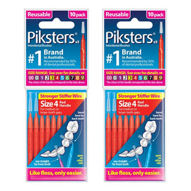 Piksters Interdental Brush Size 4 10 Pack Bundle of 2