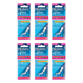 Piksters Interdental Brushes Size 5 Blue 10 Pack Bundle of 6