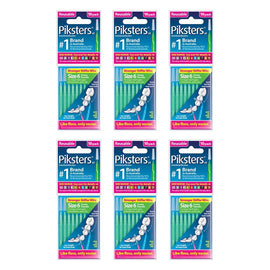 Piksters Interdental Brush Green Handle Size 6 10 Pack Bundle of 6