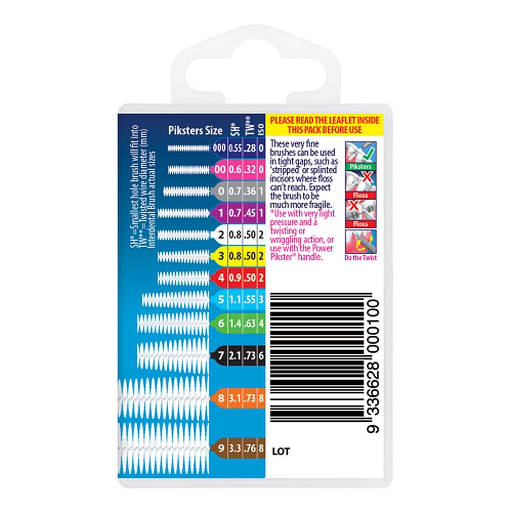 Piksters Interdental Brushes Grey Size 0 40 Pack