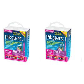Piksters Interdental Brushes Purple Size 1 40 Pack Bundle of 2