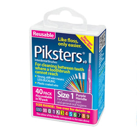 Piksters Interdental Brushes Purple Size 1 40 Pack