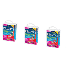 Piksters Interdental Brushes Red Size 4 40 Pack Bundle of 3