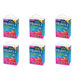 Piksters Interdental Brushes Red Size 4 40 Pack Bundle of 6