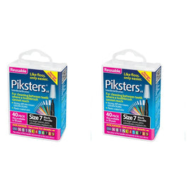Piksters Interdental Brushes Black Size 7 40 Pack Bundle of 2