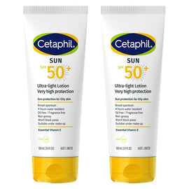 Cetaphil SPF50+ Ultra-Light Lotion 100mL Pack of 2