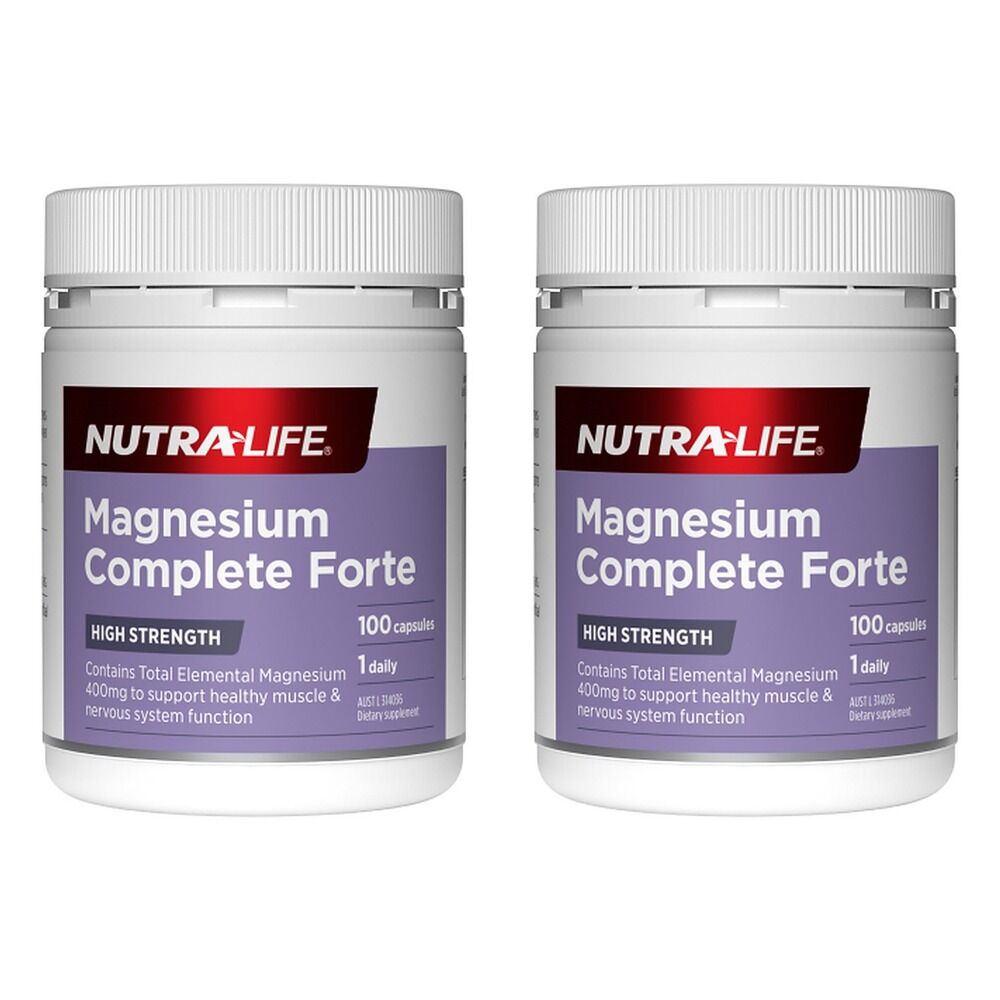 Nutra-Life Magnesium Forte Daily 100 Capsules Pack of 2