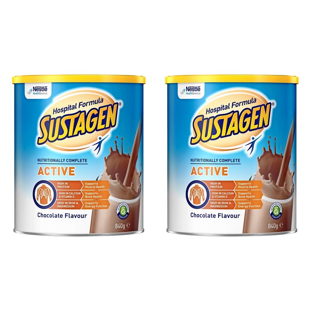 Sustagen Hospital Formula Active Chocolate Flavour 840g Pack of 2