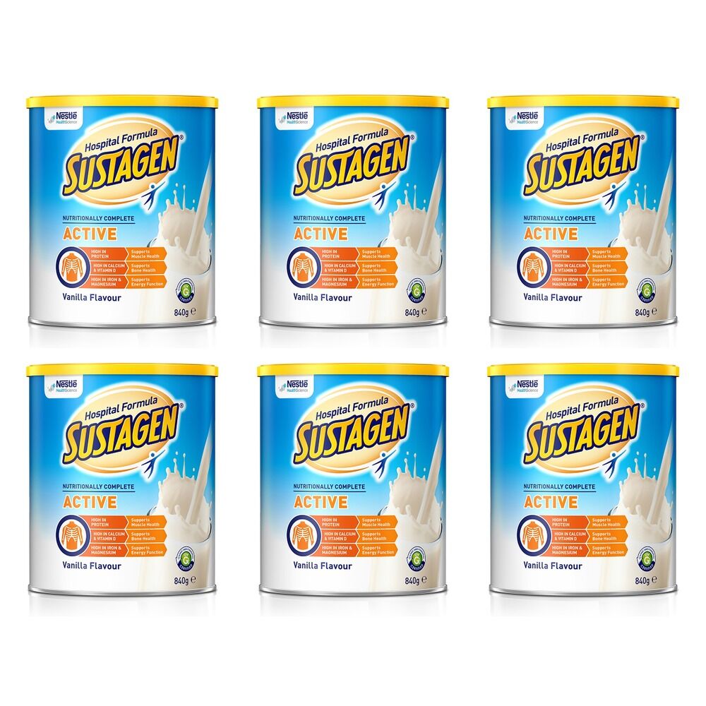 Sustagen Hospital Formula Active Vanilla 840g Pack of 6