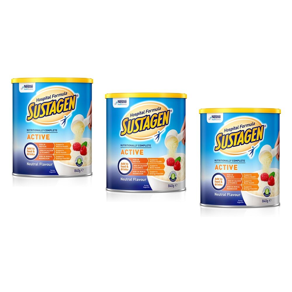 Sustagen Hospital Formula Active Neutral 840g Pack of 3