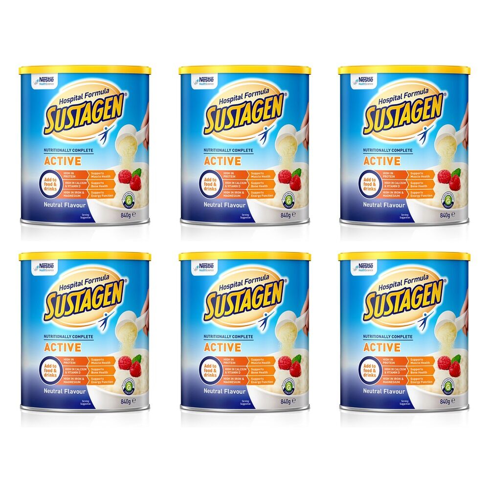 Sustagen Hospital Formula Active Neutral 840g Pack of 6