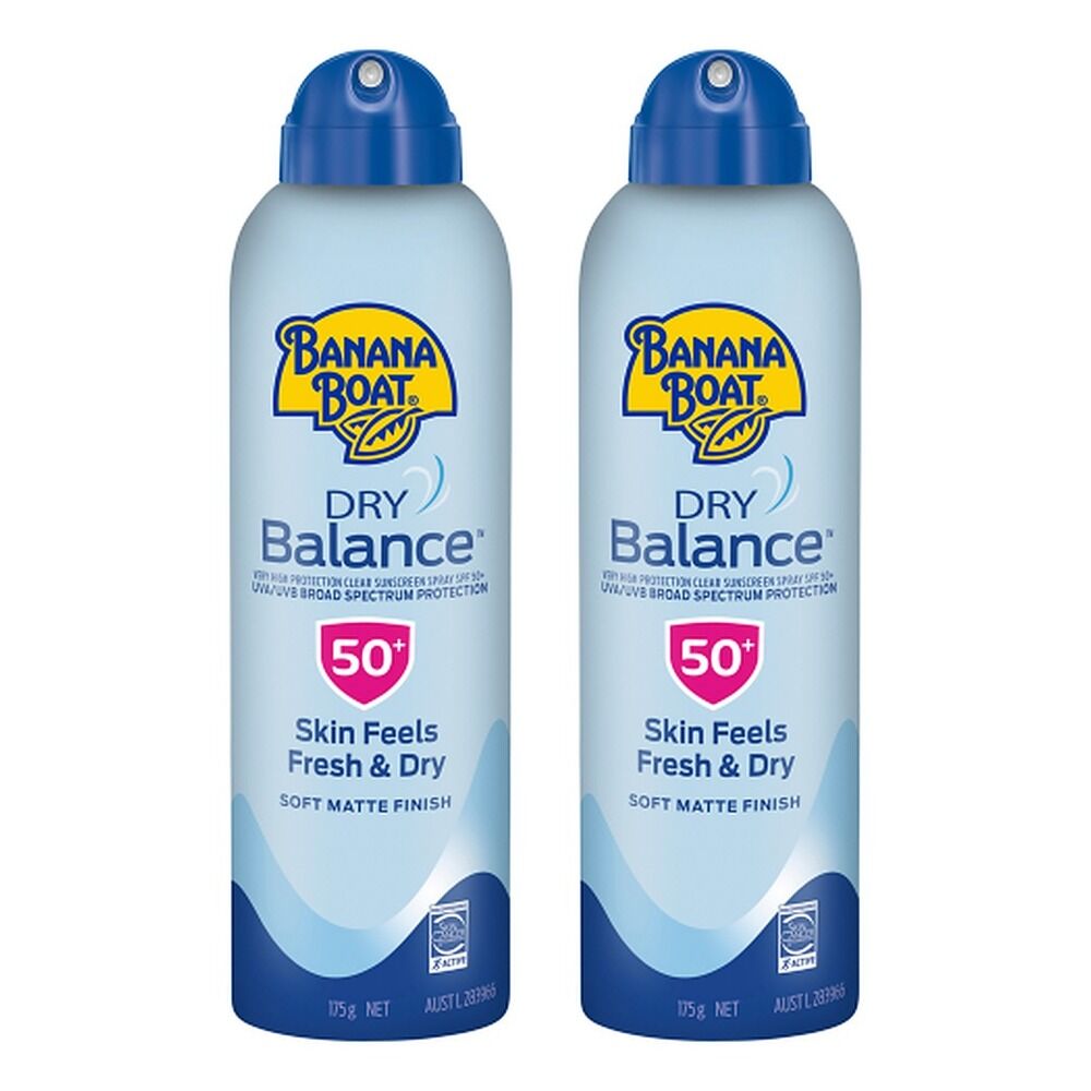 Banana Boat Dry Balance Clear Spray SPF 50+ 175g Pack of 2