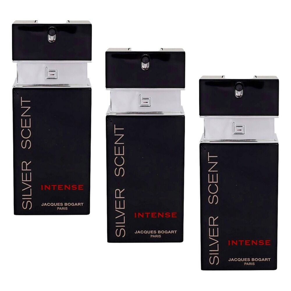 Jacques Bogart Silver Scent Intense EDT 100mL Pack of 3