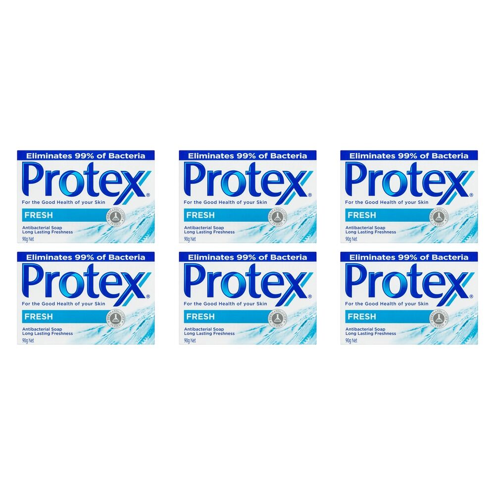 Protex Antibacterial Bar Soap Fresh 90g Pack of 6