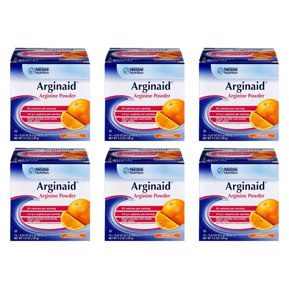 Arginaid Powder Orange 14 x 9.2g Pack of 6