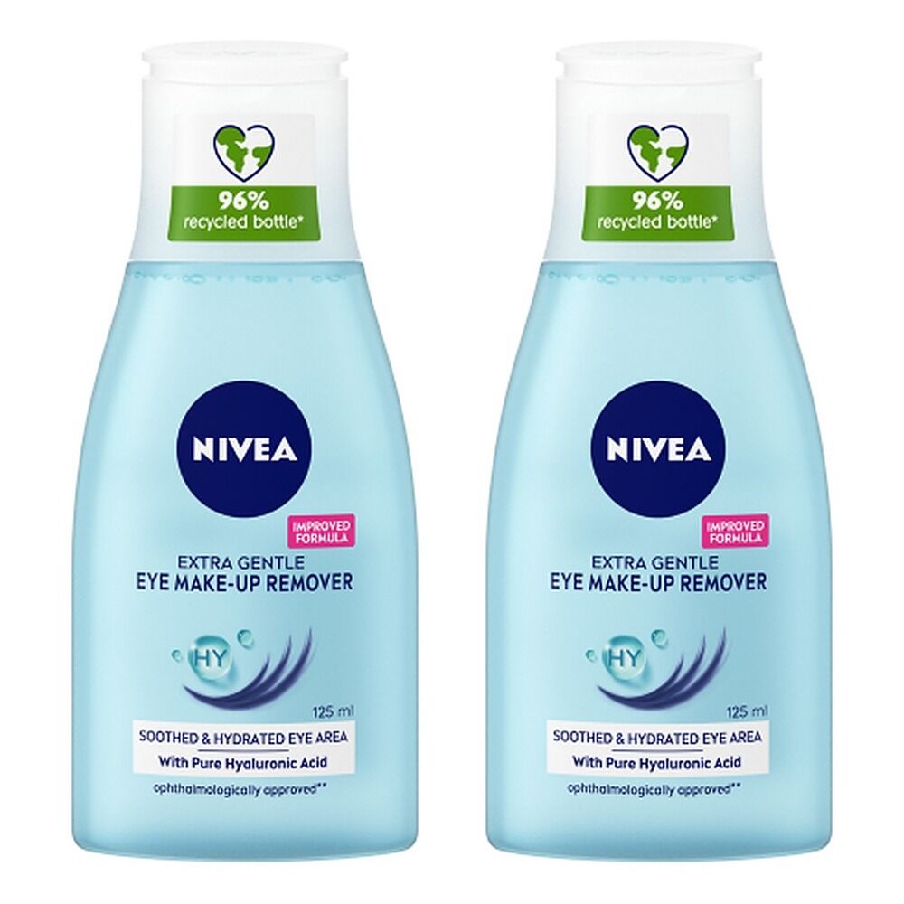 NIVEA Extra Gentle Eye Make-Up Remover 125mL Pack of 2