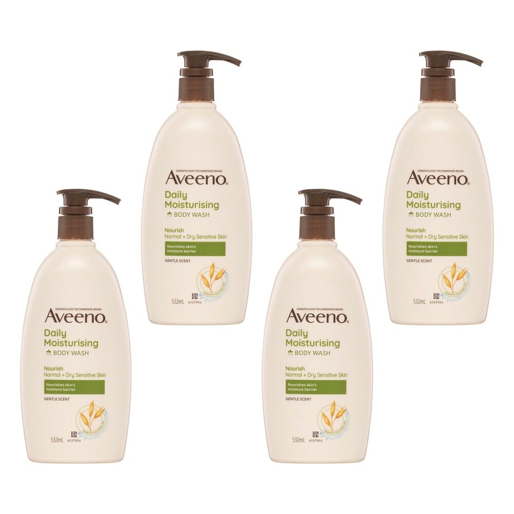 Aveeno Nourish Daily Moisturising Body Wash 532mL Pack of 4