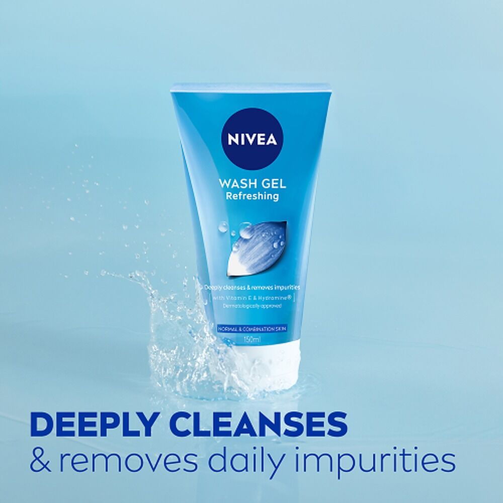 NIVEA Refreshing Face Wash Gel Cleanser 150mL