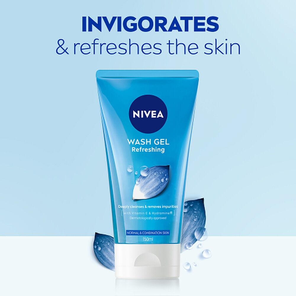 NIVEA Refreshing Face Wash Gel Cleanser 150mL