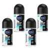 NIVEA MEN Black & White Invisible Fresh 72H Anti-Perspirant 50mL Pack of 4