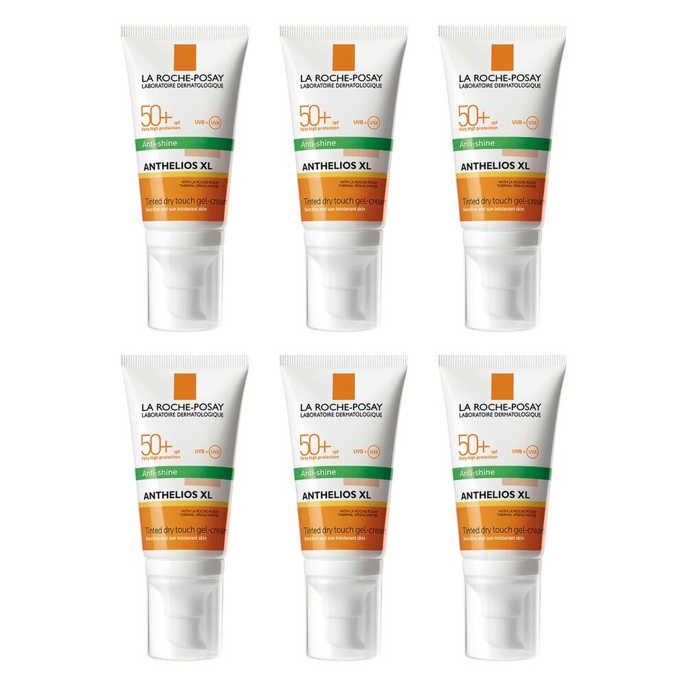 La Roche-Posay Anthelios XL Anti-Shine Dry Touch Tinted SPF50+ 50mL Pack of 6