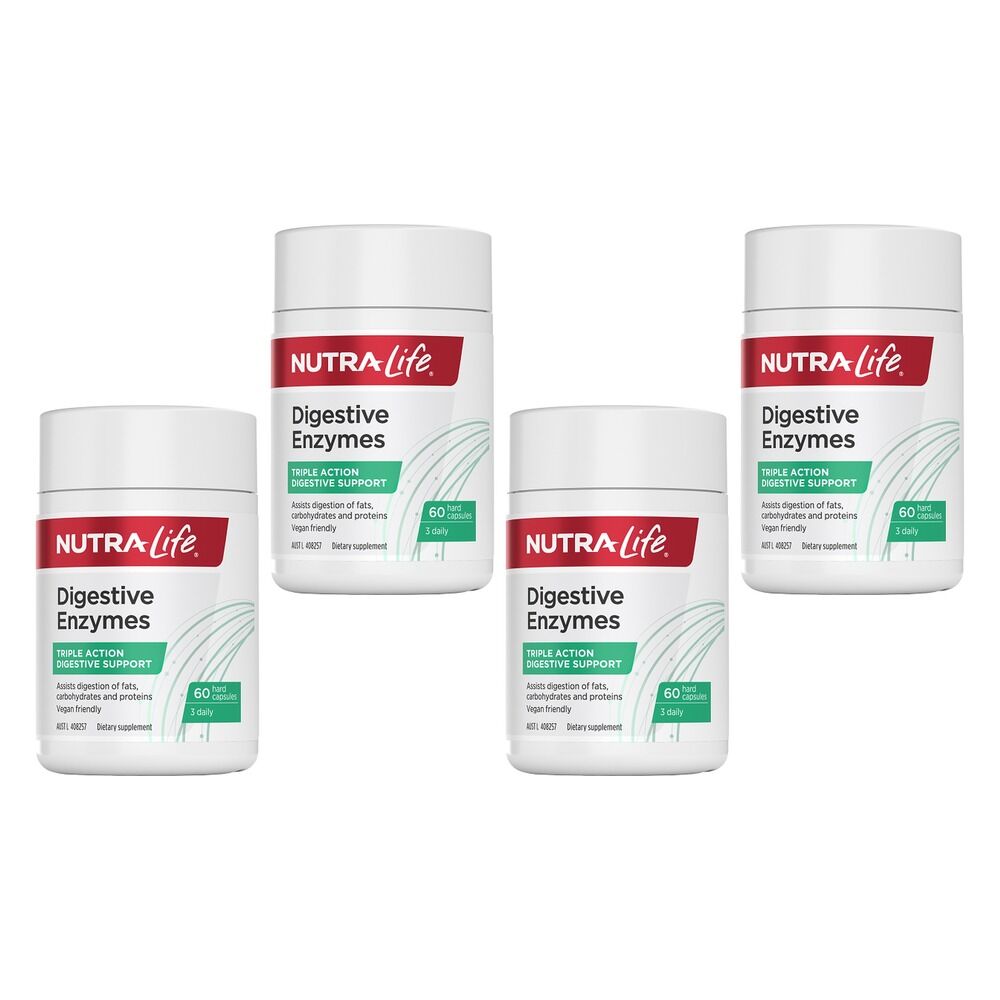 Nutra-Life Digestive Enzymes 60 Capsules Pack of 4