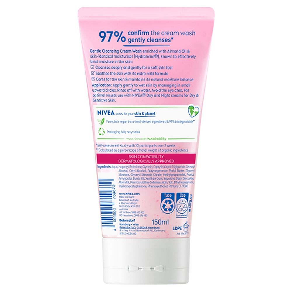 NIVEA Gentle Face Cleansing Cream Wash 150mL