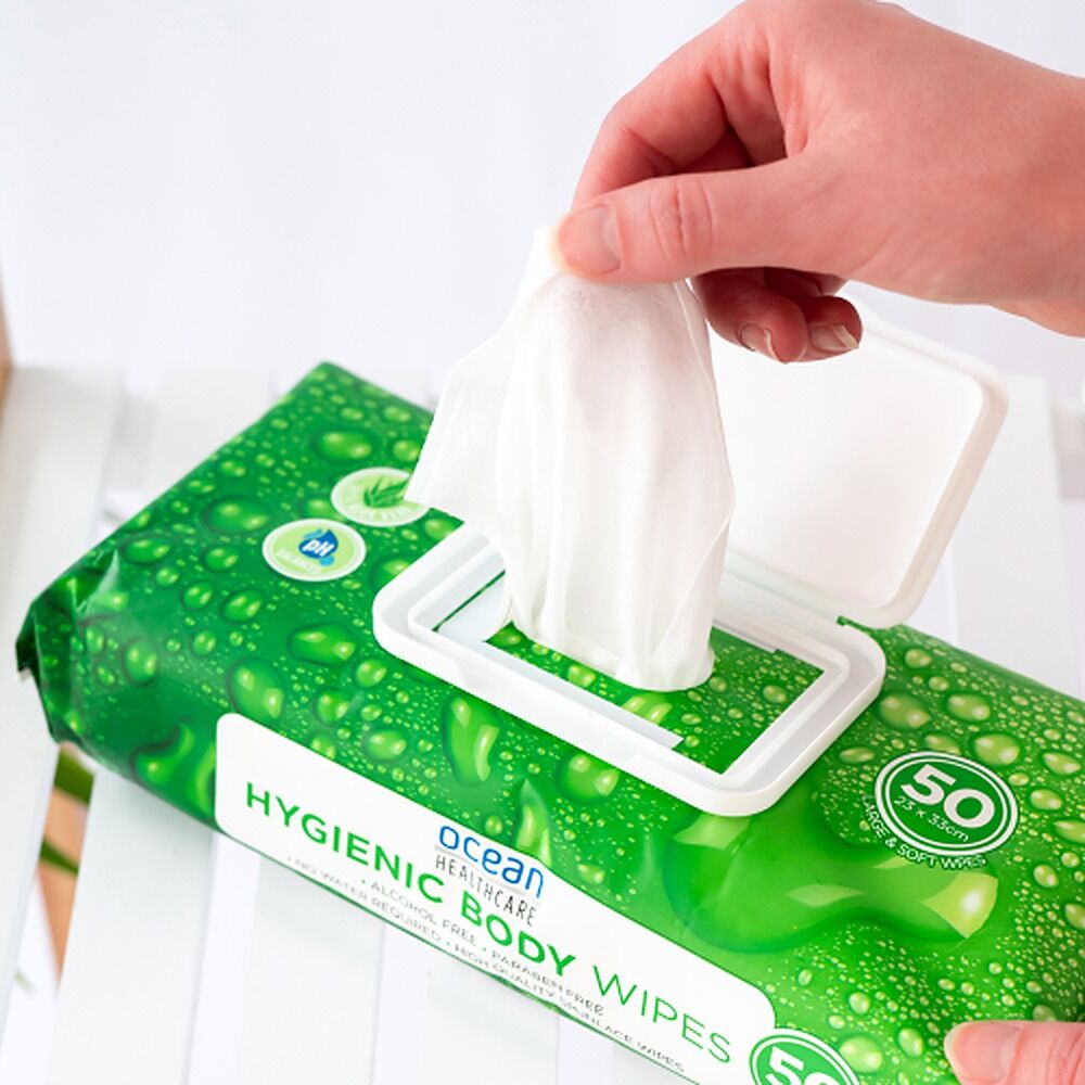 Ocean Healthcare Hygienic Health Wipes 50 Pack