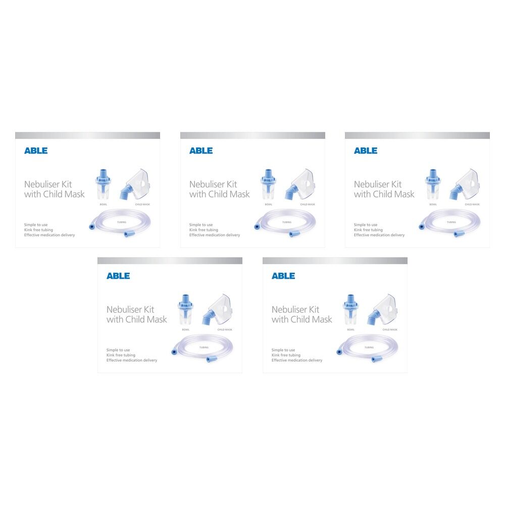 Able Nebuliser Kit with Child Mask Pack of 5