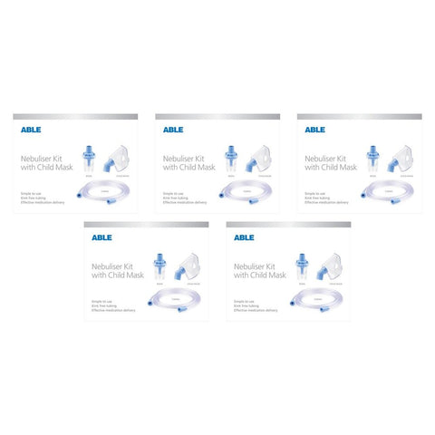 Able Nebuliser Kit with Child Mask Pack of 5
