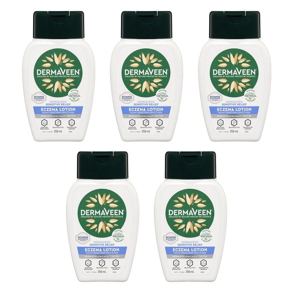 DermaVeen Sensitive Relief Eczema Lotion 250mL Pack of 5