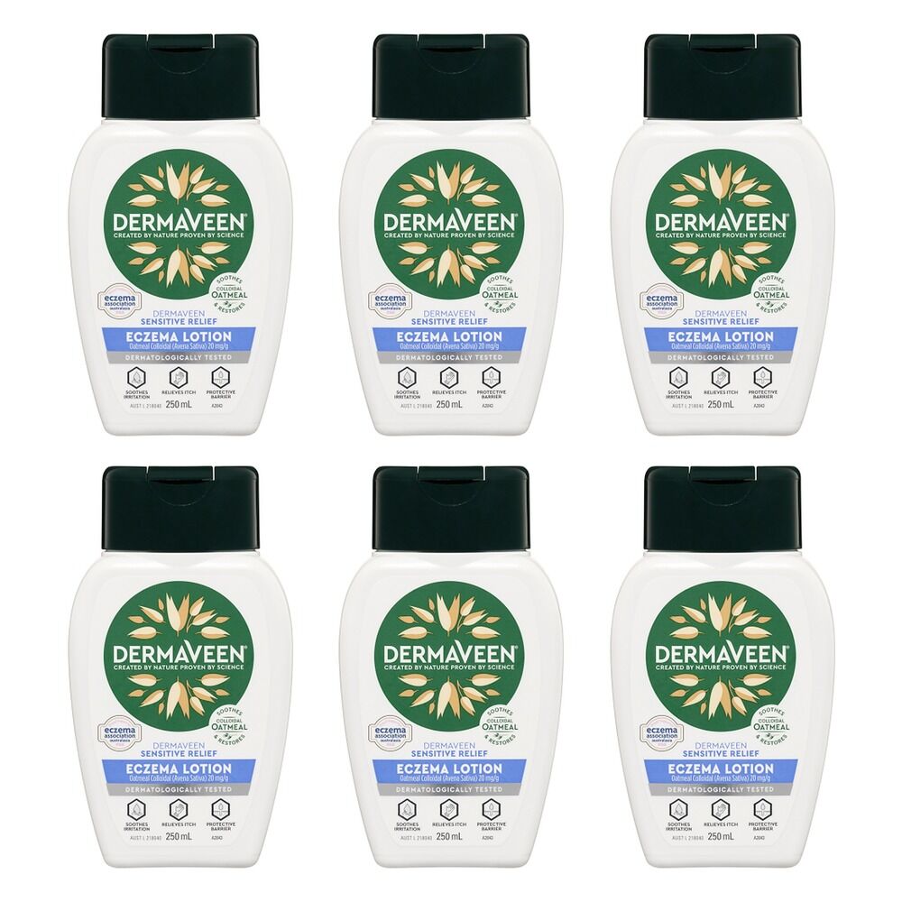DermaVeen Sensitive Relief Eczema Lotion 250mL Pack of 6