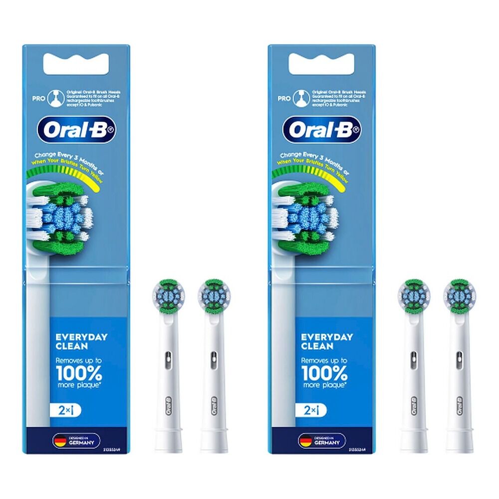 Oral-B Everyday Clean Replacement Brush Heads 2 Pack Bundle of 2