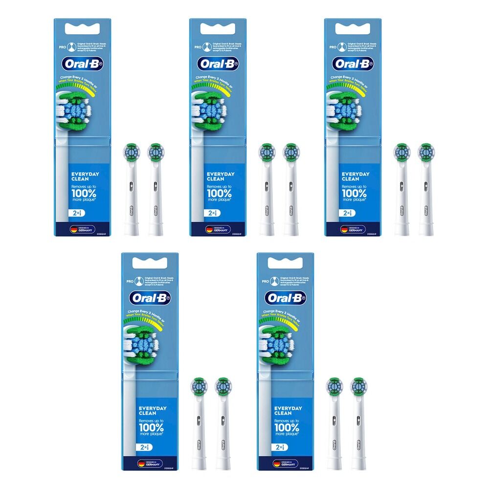 Oral-B Everyday Clean Replacement Brush Heads 2 Pack Bundle of 5