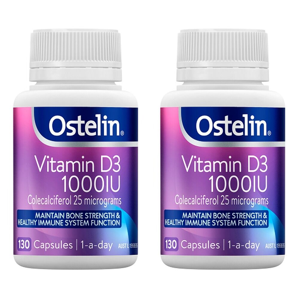 Ostelin Vitamin D3 1000IU 130 Capsules Pack of 2