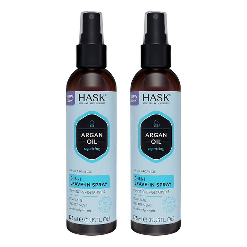 HASK Argan Oil Repairing 5-in-1 Leave-In Spray 175mL Pack of 2
