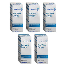 Apo Health Ear Wax Drops 12mL Pack of 5