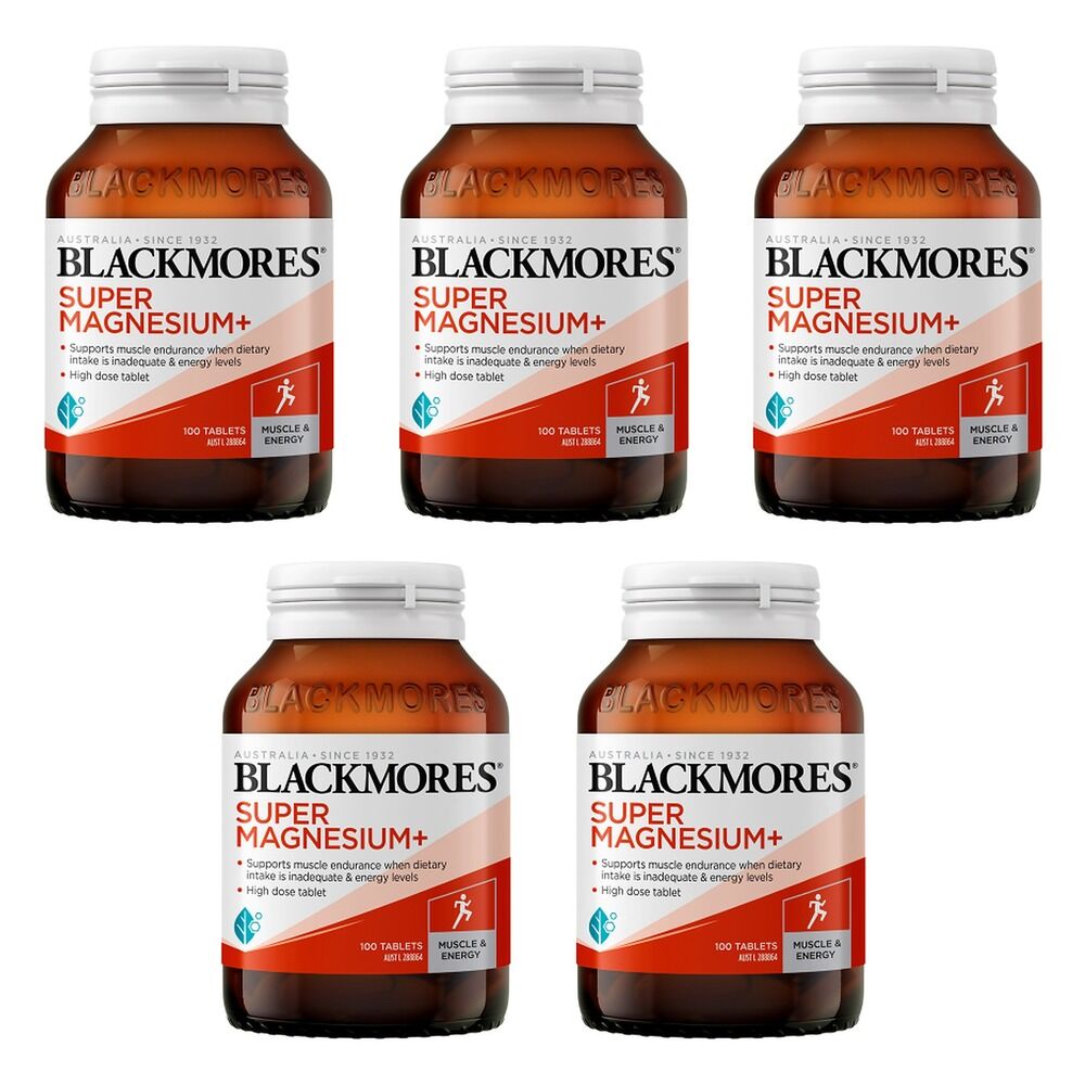 Blackmores Super Magnesium+ 100 Tablets Pack of 5