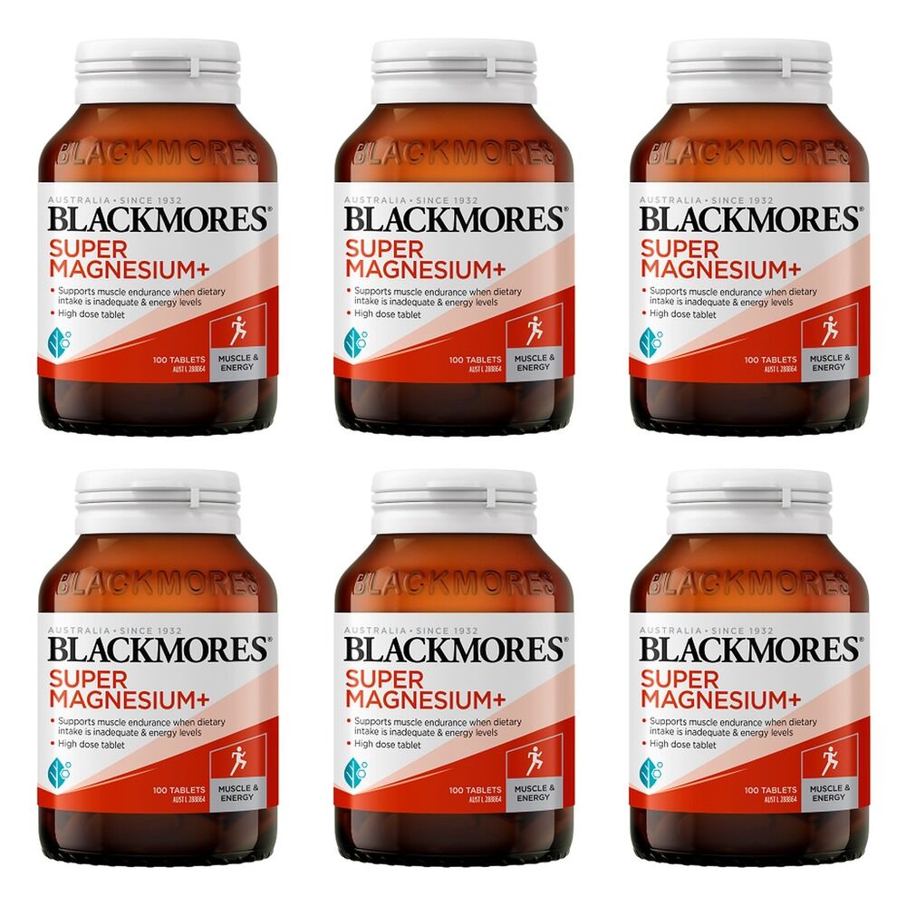 Blackmores Super Magnesium+ 100 Tablets Pack of 6