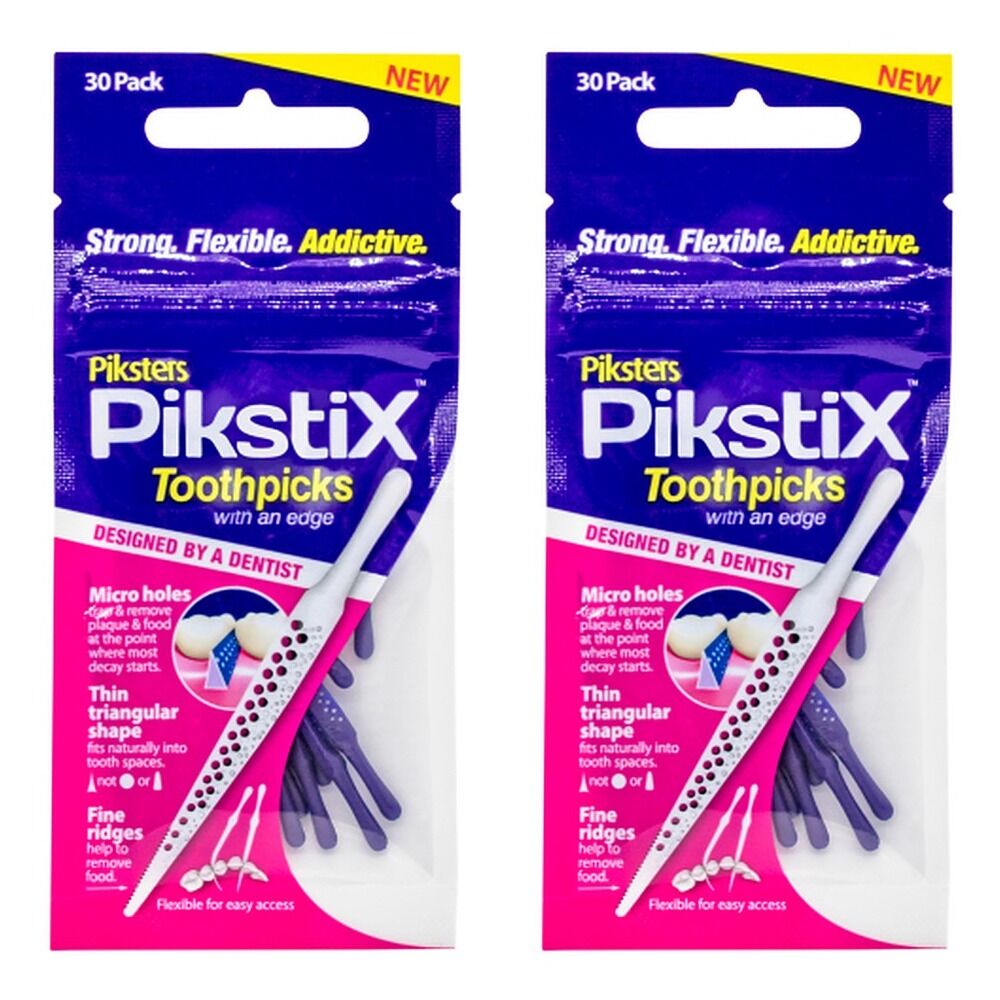 Piksters PikstiX Toothpicks 30 Pack Bundle of 2