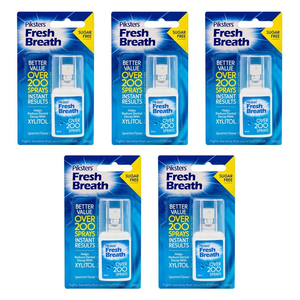 Piksters Fresh Breath Mouth Spray Spearmint 20mL Pack of 5