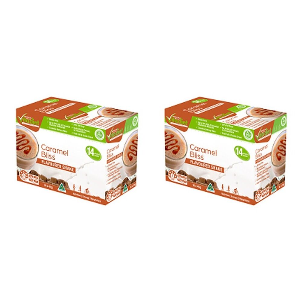Vita Diet Caramel Flavour Shake 14 Pack Bundle of 2