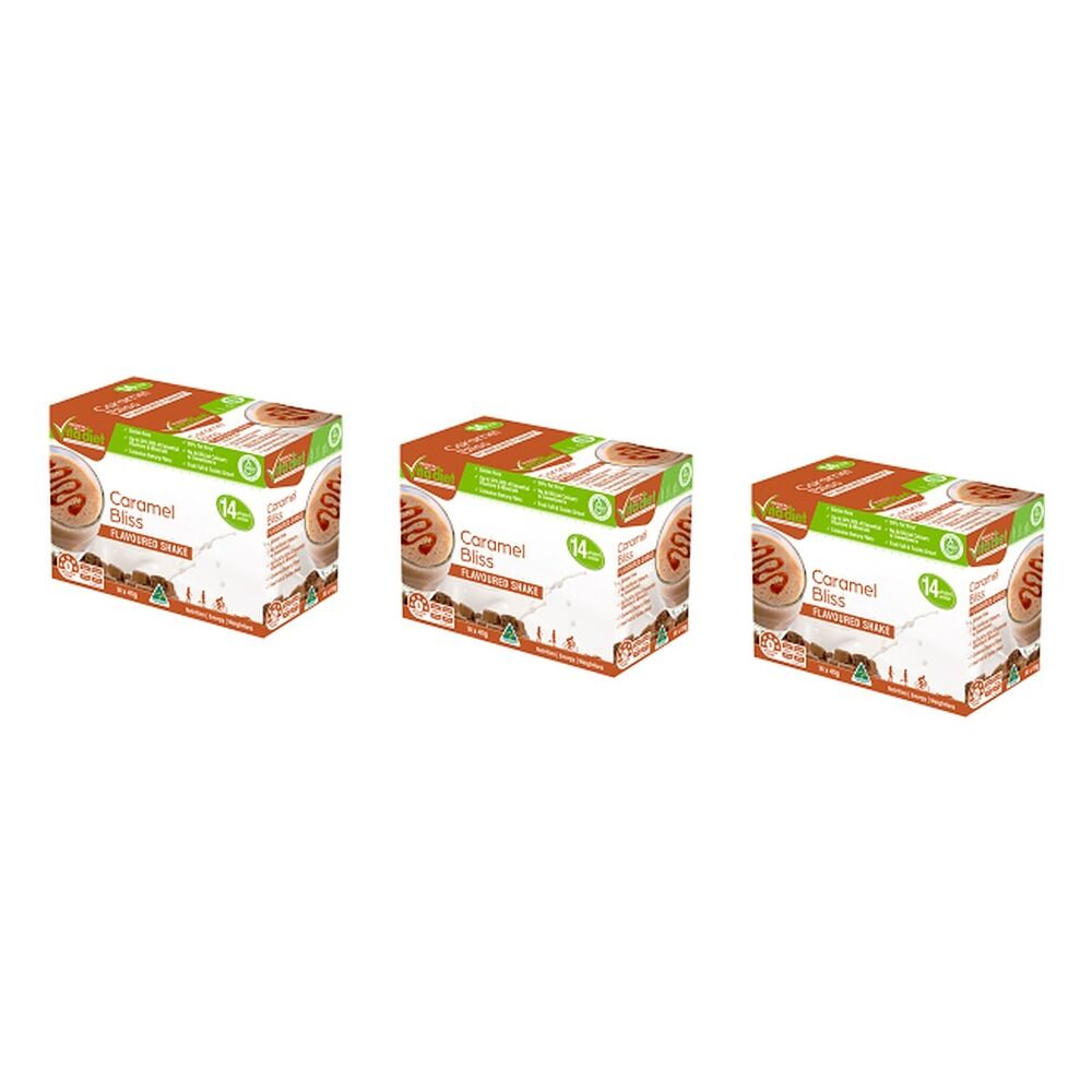 Vita Diet Caramel Flavour Shake 14 Pack Bundle of 3