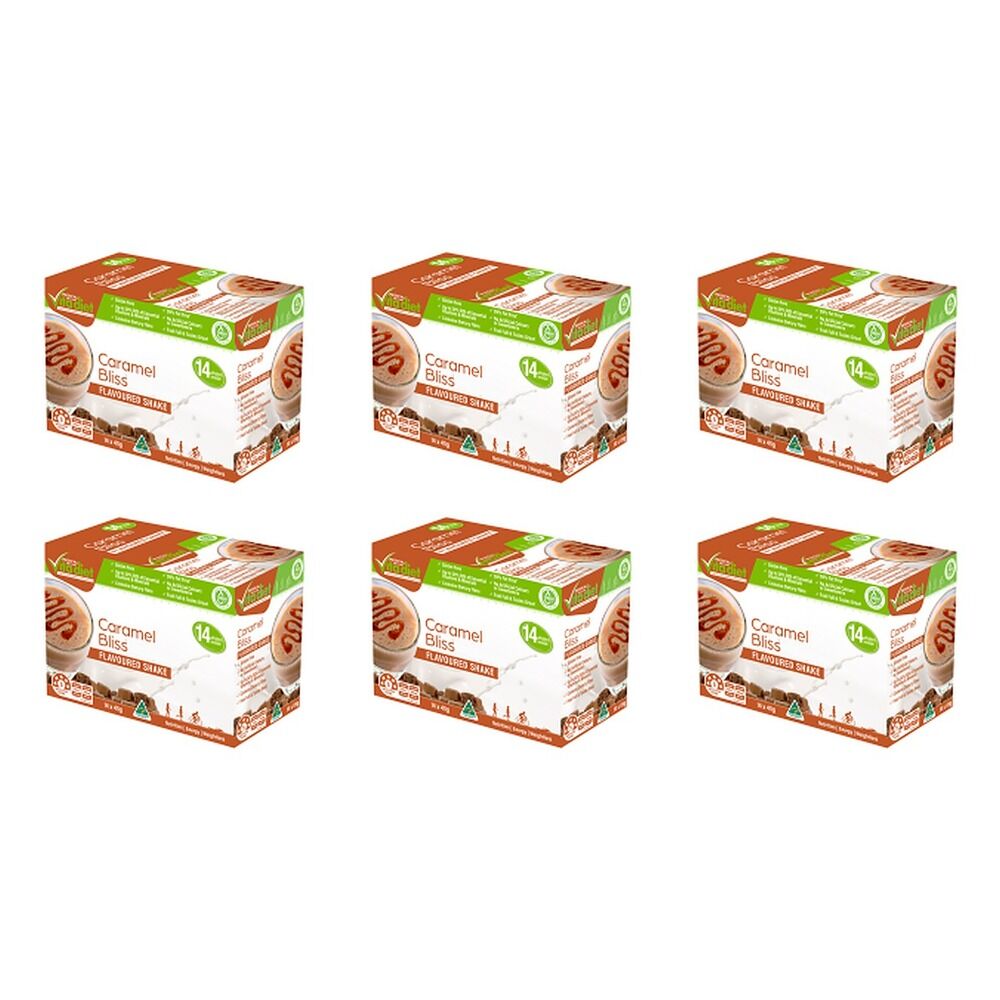 Vita Diet Caramel Flavour Shake 14 Pack Bundle of 6
