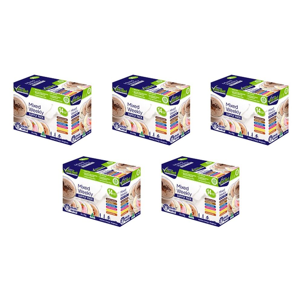 Vita Diet Mix Weekly Shake 14 Pack Bundle of 5