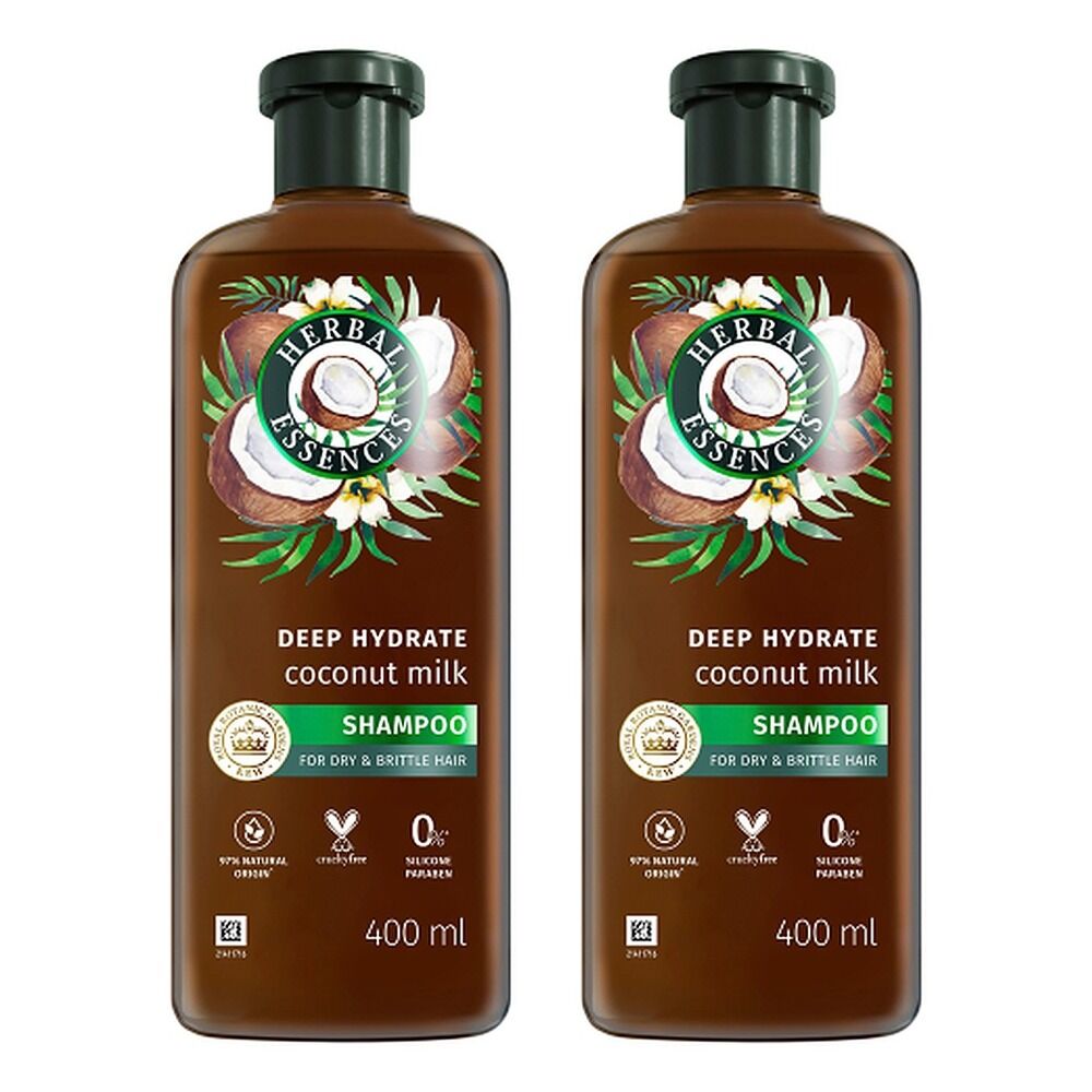 Herbal Essences Bio:Renew Deep Hydrate Coconut Milk Shampoo 400mL Pack of 2