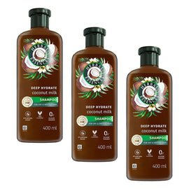 Herbal Essences Bio:Renew Deep Hydrate Coconut Milk Shampoo 400mL Pack of 3