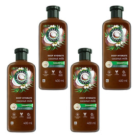 Herbal Essences Bio:Renew Deep Hydrate Coconut Milk Shampoo 400mL Pack of 4